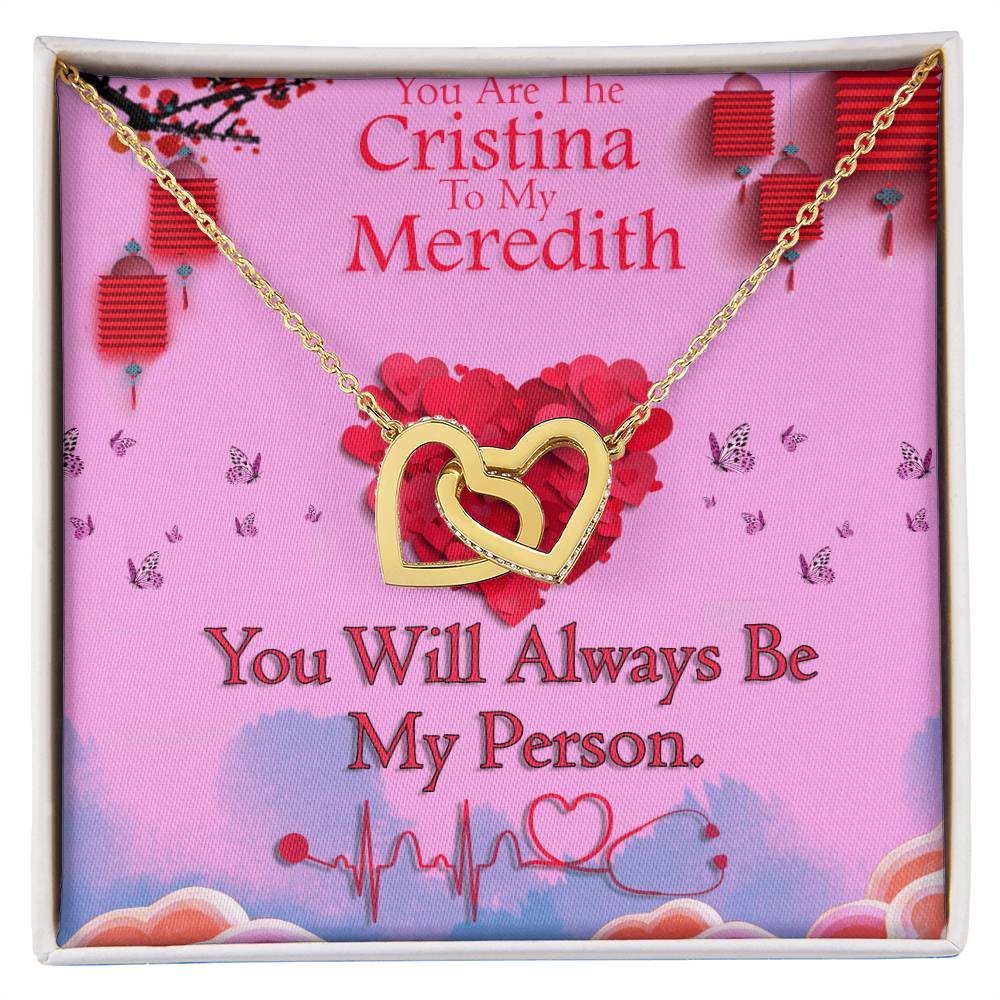 You Are The Christina To My Meredith Stainless Steel Mahogany Style Box With Light For Your Best Friendyour Love Interlocking Hearts Necklace