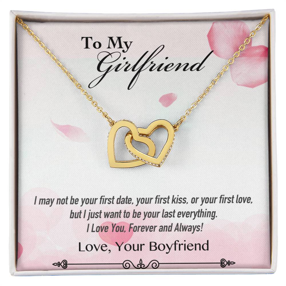 To My Girlfriend - Be Your Last Everything - Interlocking Heart Necklace Interlocking Hearts Necklace