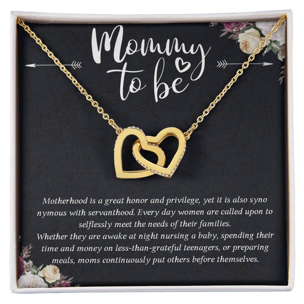 Mommy To Be Mother'S Day Mommy To Be Gift Pregnant Necklace Interlocking Hearts Necklace