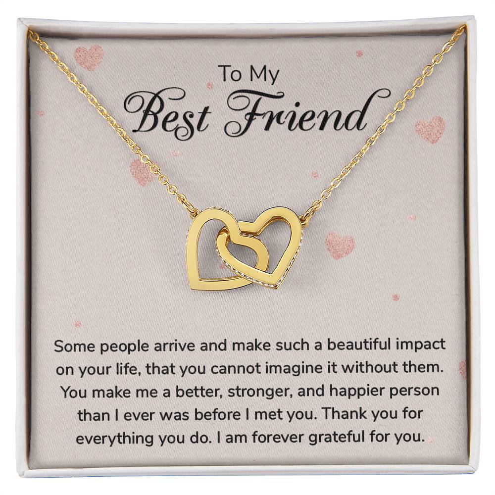 Some People Arrive And Make Such A Beautiful Impact Interlocking Hearts Necklace