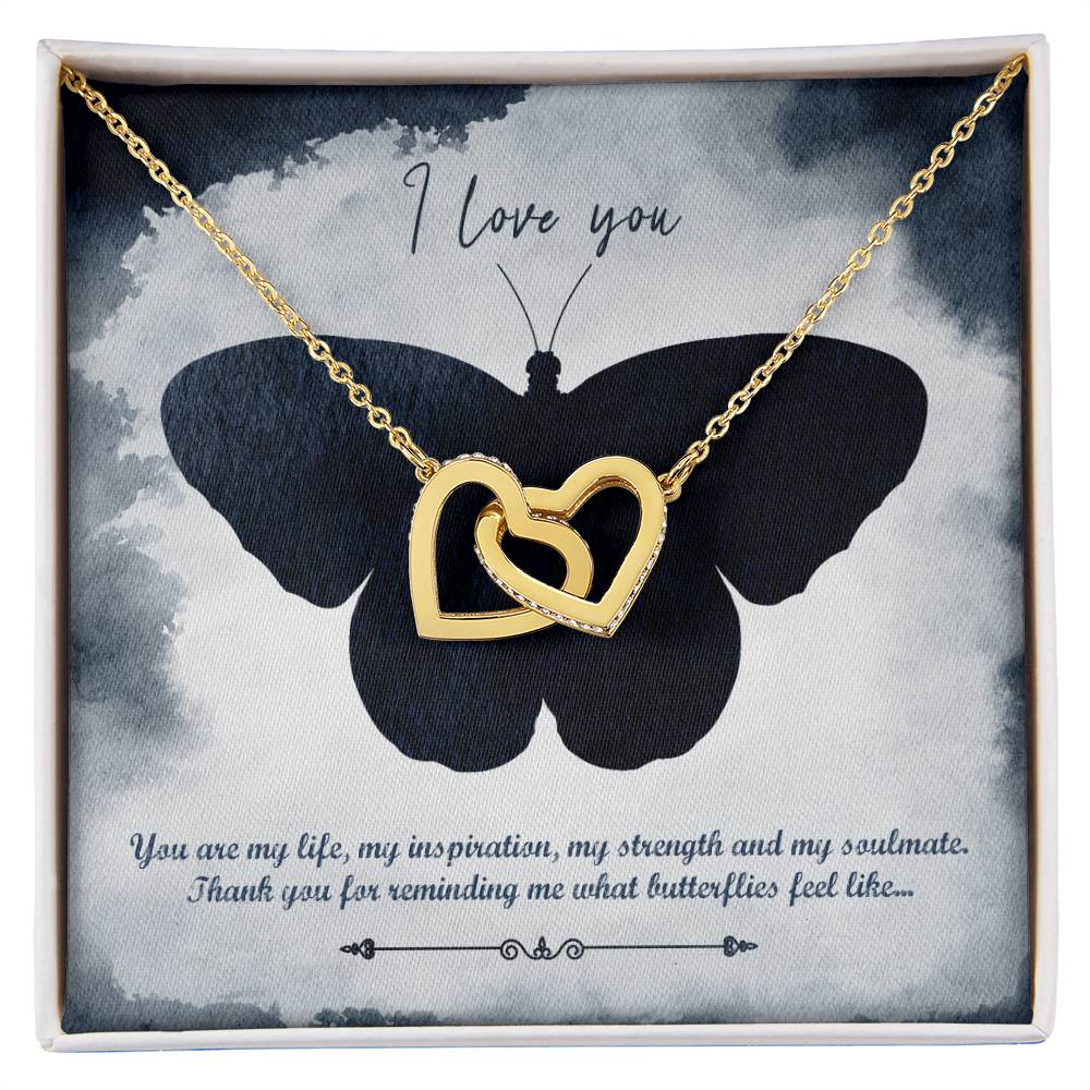 Interlocking Hearts Butterfly Interlocking Hearts Necklace