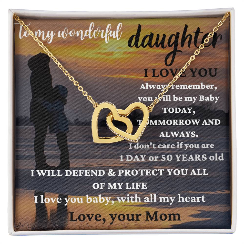 My Baby Love Necklace Interlocking Hearts Necklace