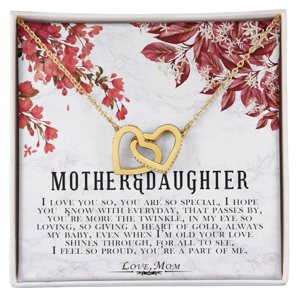 Mother & Daughter Necklace-Interlocking Heart Interlocking Hearts Necklace