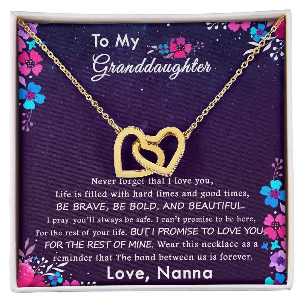 Interlocking Heart Necklace Gift For Granddaughter Interlocking Hearts Necklace