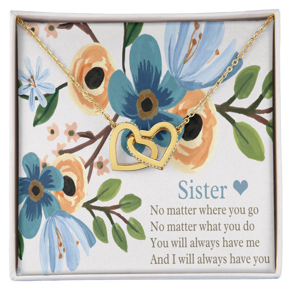 Love Knot Necklace To My Sister Sisters At Heart Best Friend Gift Jewelry Best Friend Necklace Bff Necklace Long Interlocking Hearts Necklace