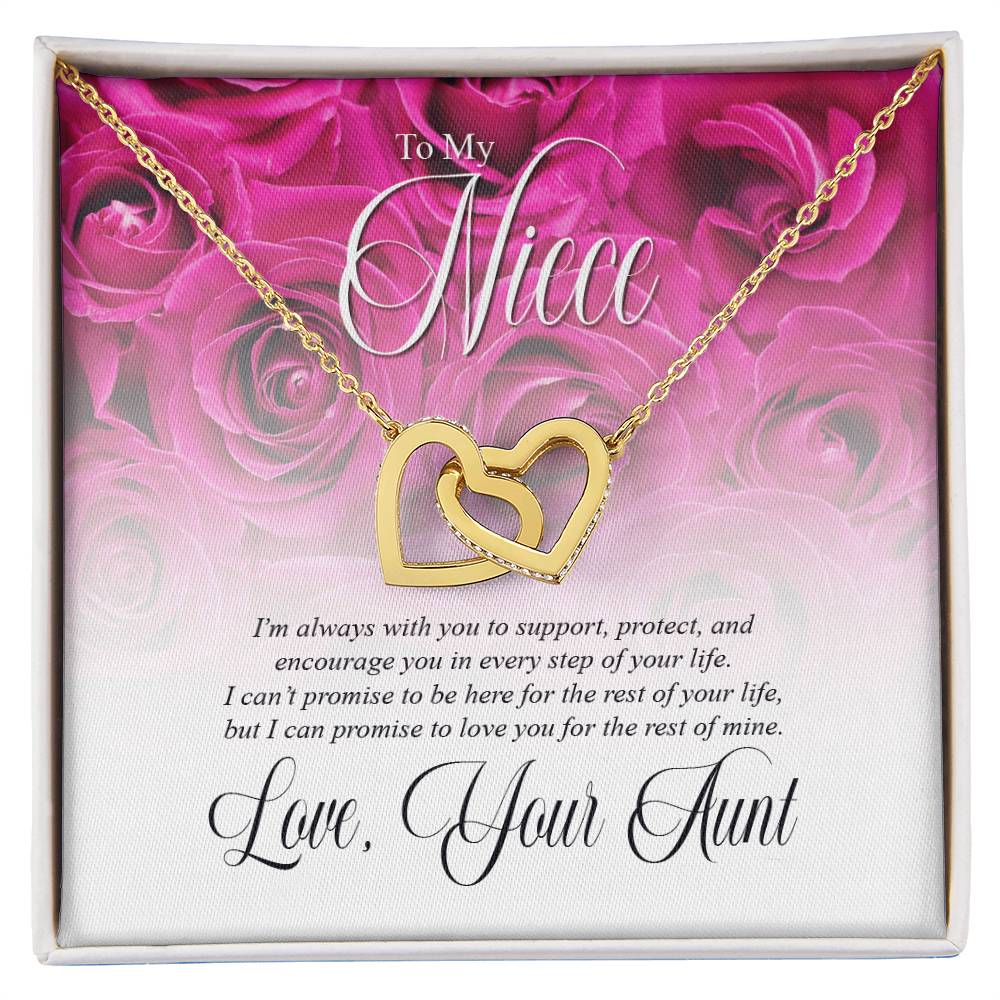 From Your Aunt-Promise To Love You Interlocking Bracelet Interlocking Hearts Necklace