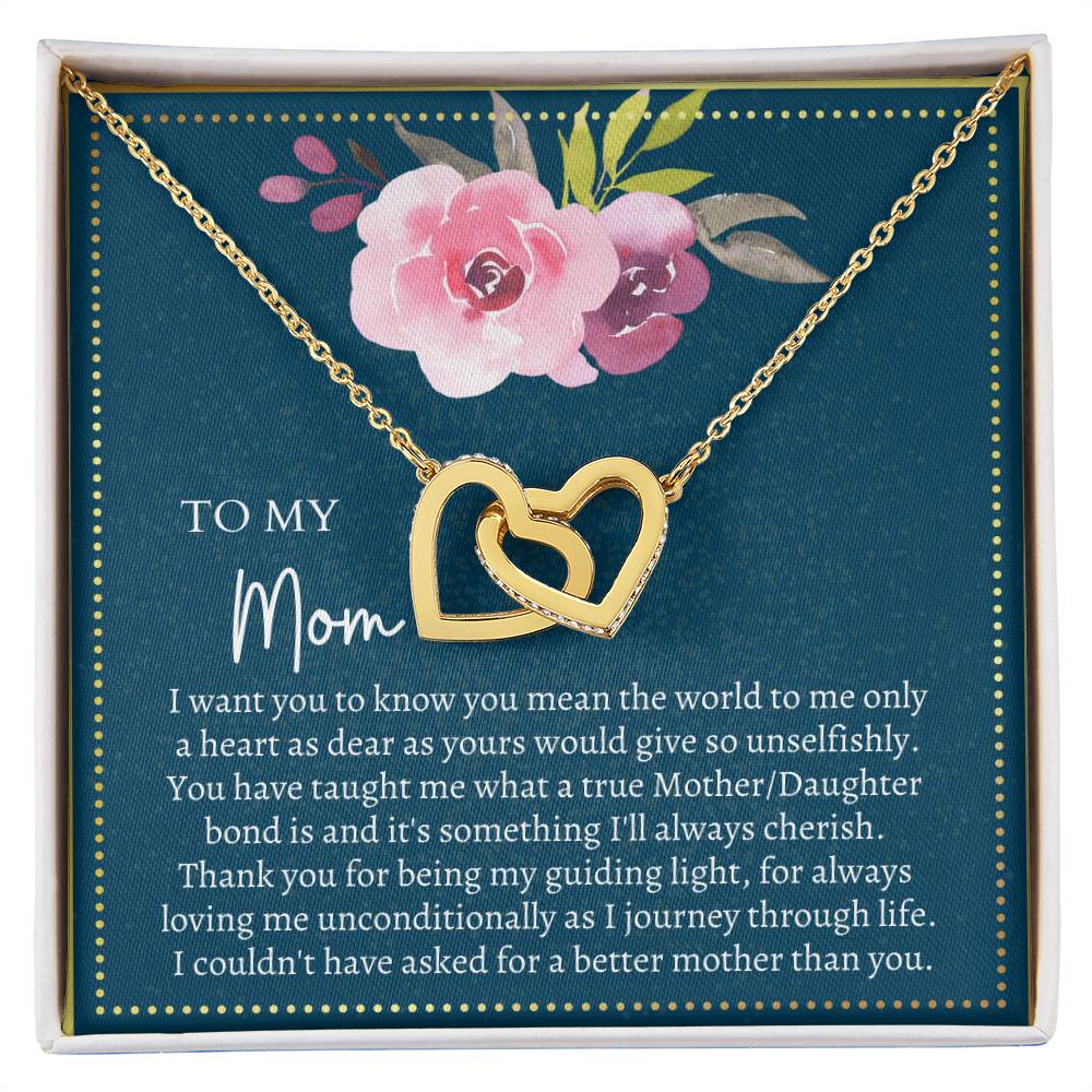 Gift For Mom Interlocking Hearts Necklace
