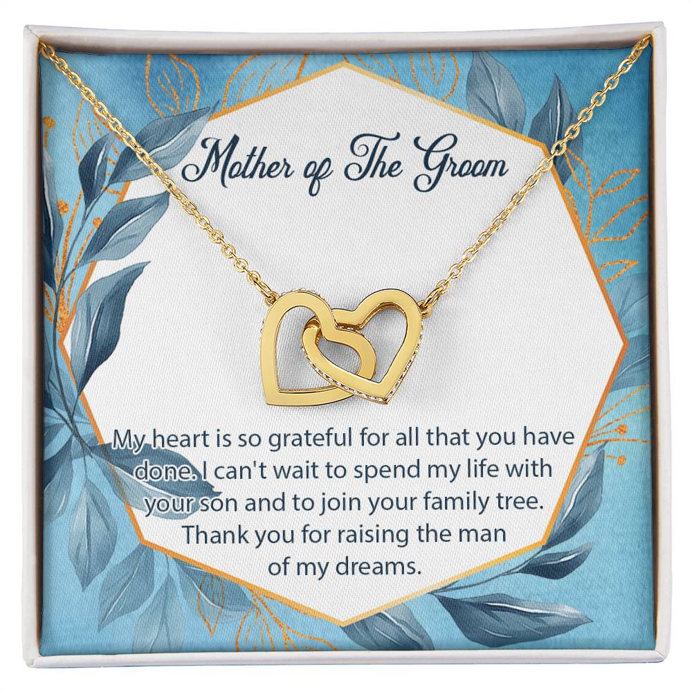 Mother Of The Groom Necklace Mother Of The Groom Weddinggift For Mother Of The Groom Interlocking Hearts Necklace Gift For Mom On Wedding