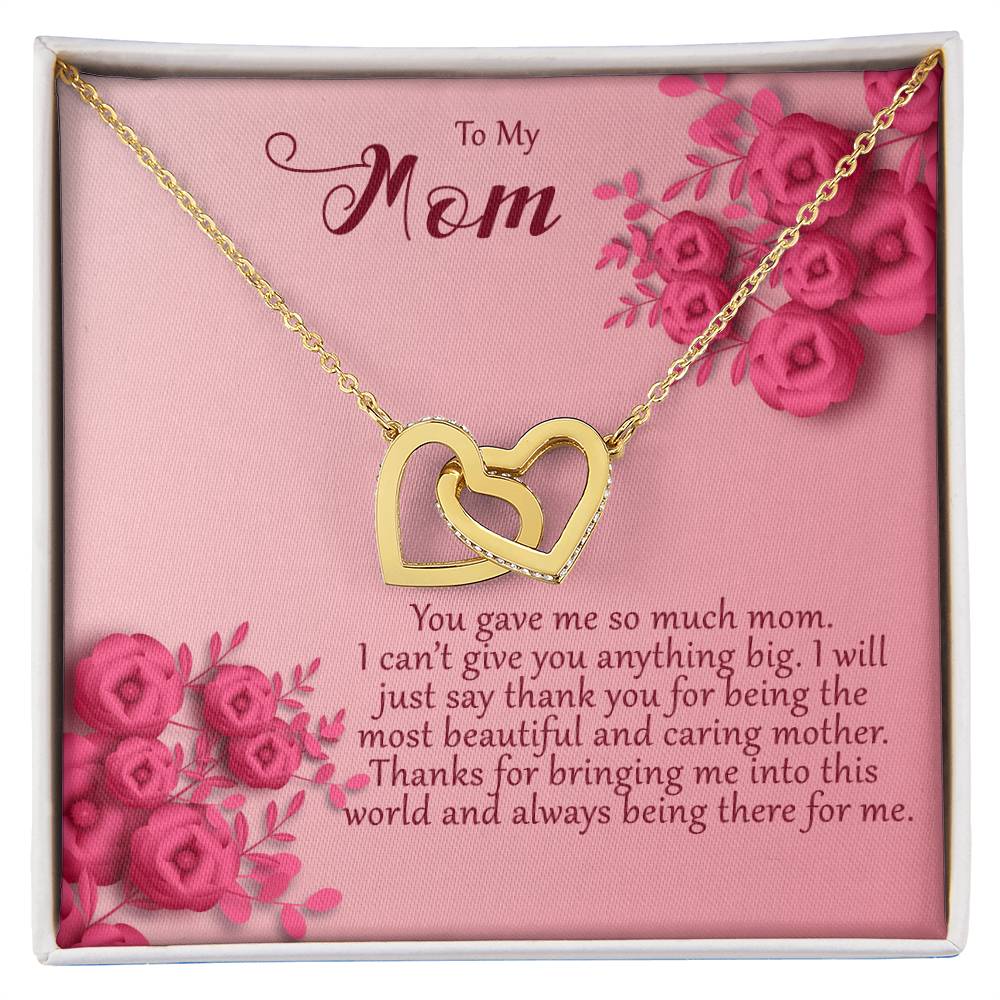 Gift For Mom Personalized Necklace Custom Gift For Mom To My Mom Interlocking Hearts Necklace
