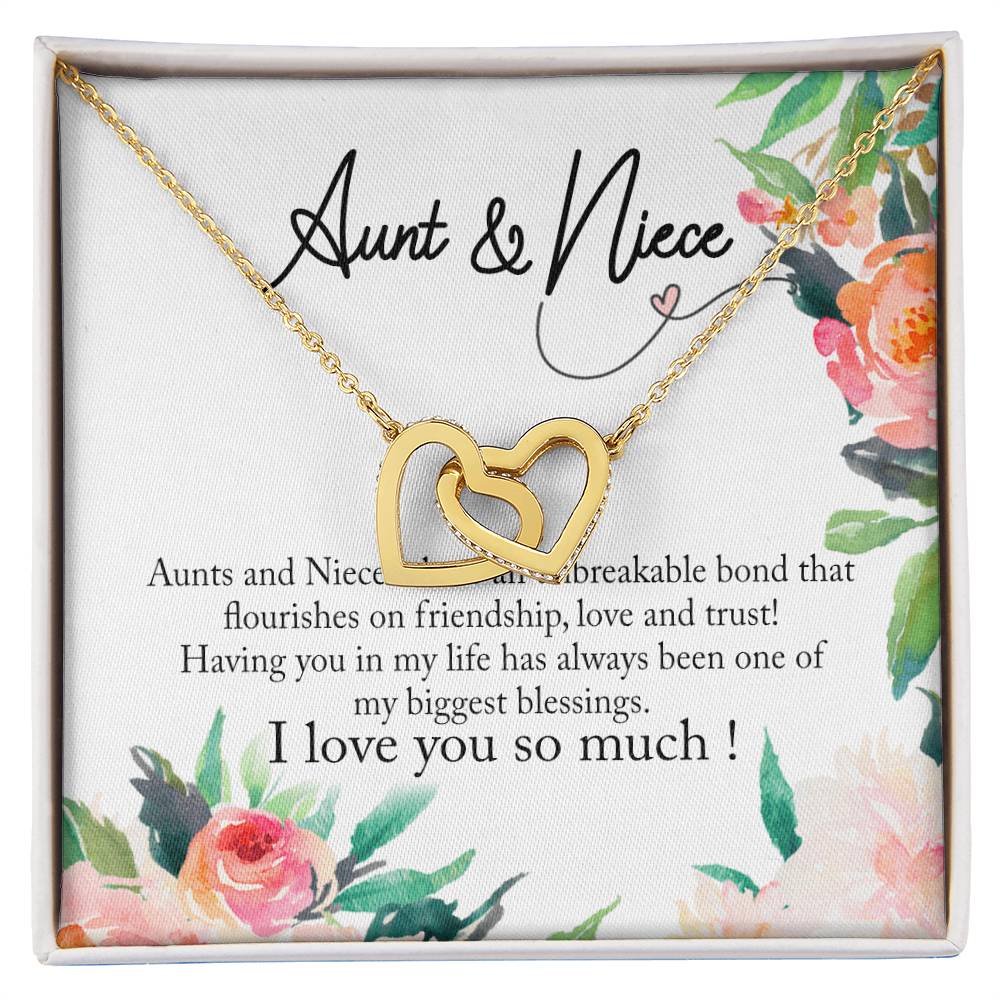 Aunt And Niece Necklace Interlocking Hearts Necklace
