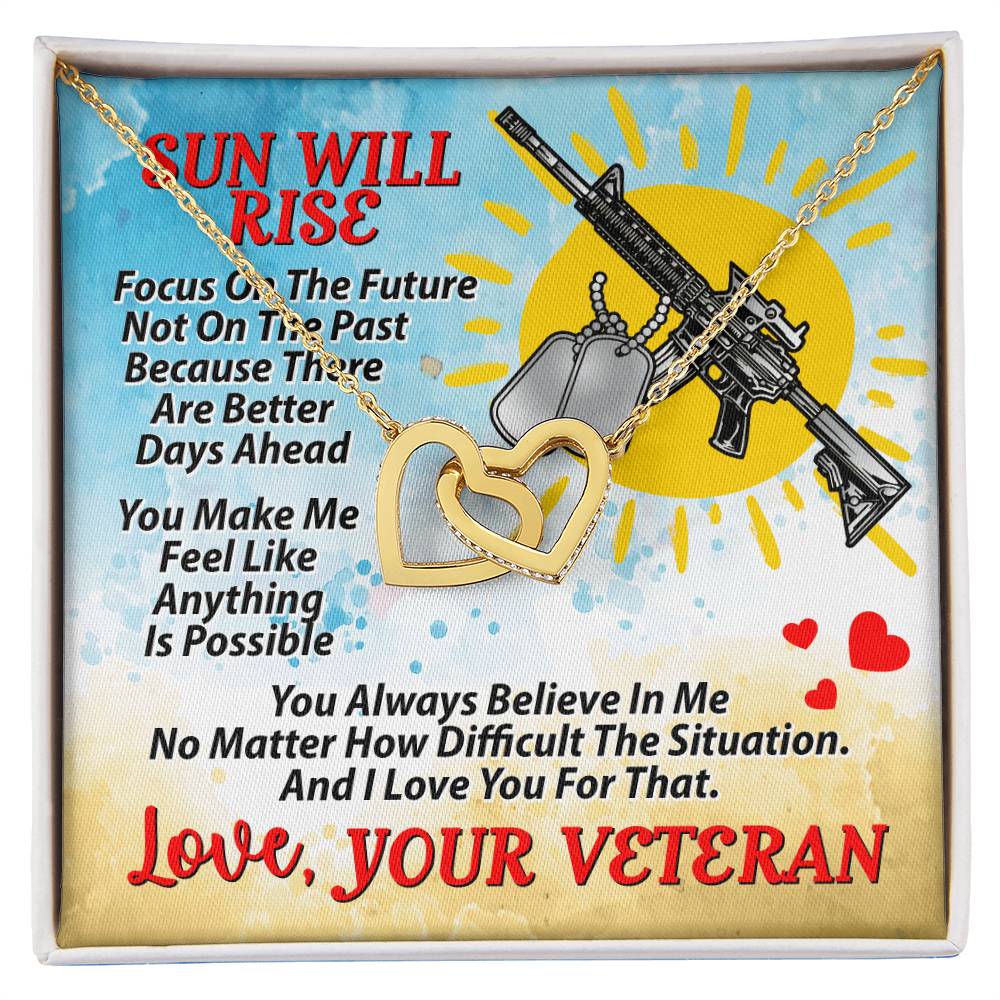 Veteran'S Girl - Interlocking Necklace Interlocking Hearts Necklace