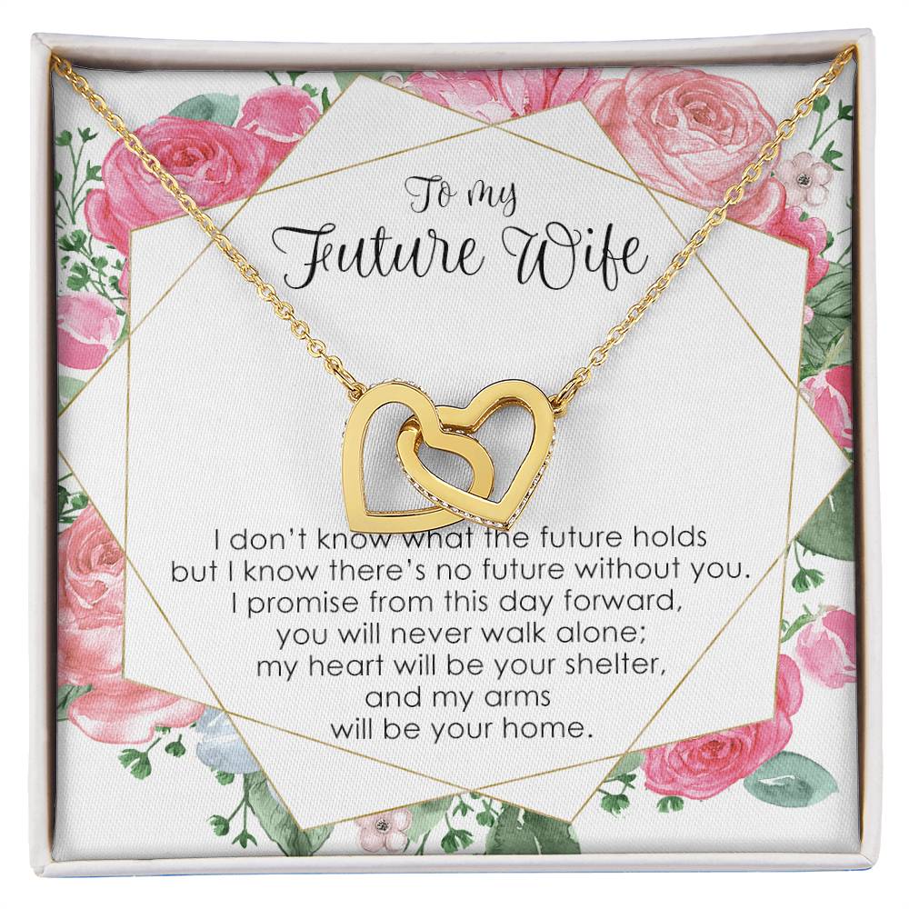 Interlocking Hearts - To Future Wife Interlocking Hearts Necklace