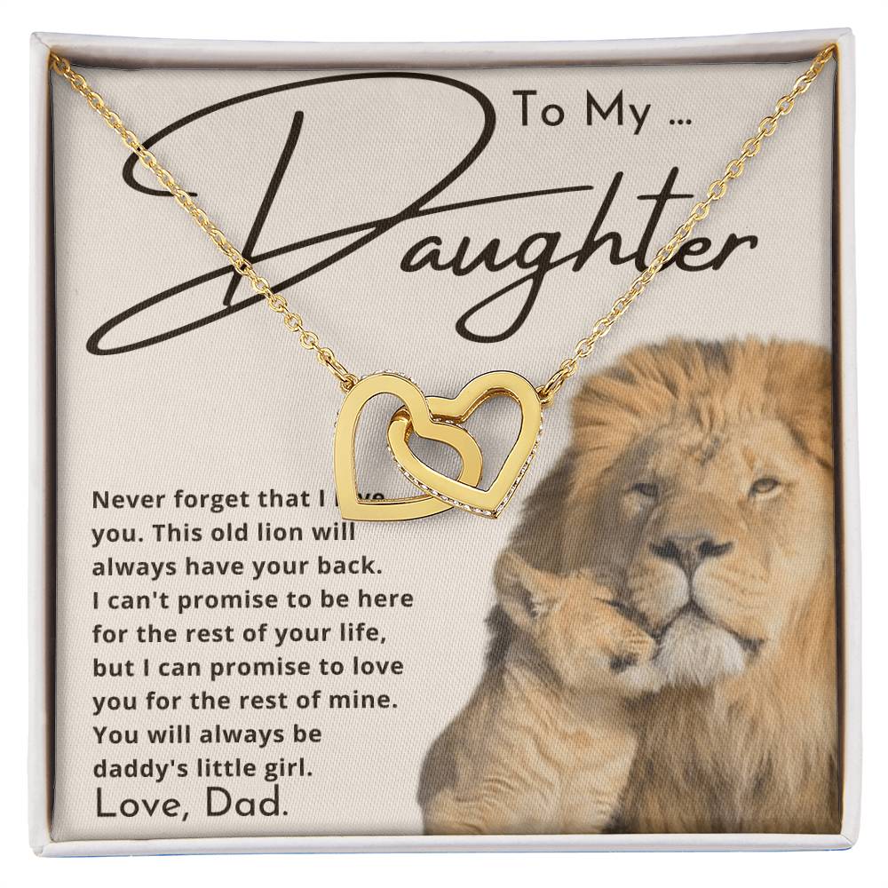 Daddy'S Little Girl Interlocking Hearts Necklace