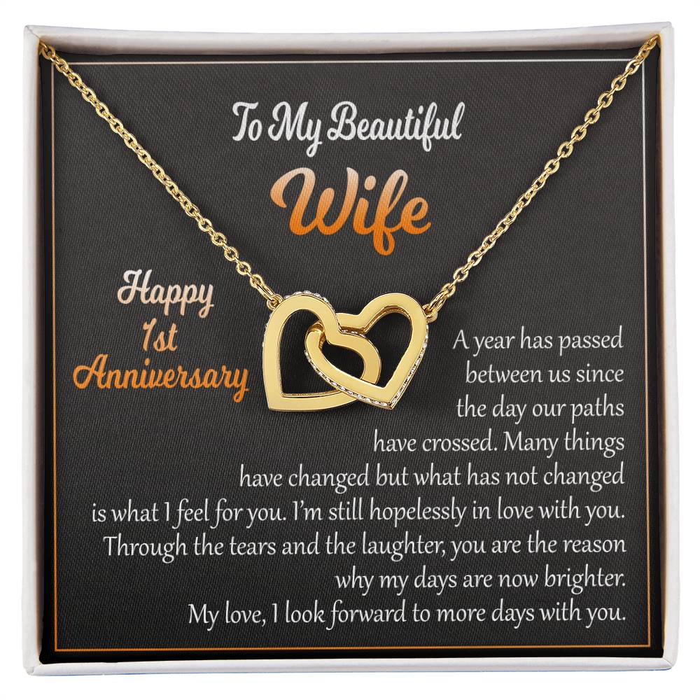 Necklace For Wife Perfect Anniversary Gift From Husband Interlocking Hearts Necklace