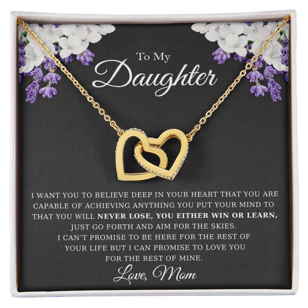 Gift For Daughter From Mom To My Daughter Daughter Birthday Jewelry Gift Grown Up Daughter Necklace From Mom Interlocking Hearts Necklace