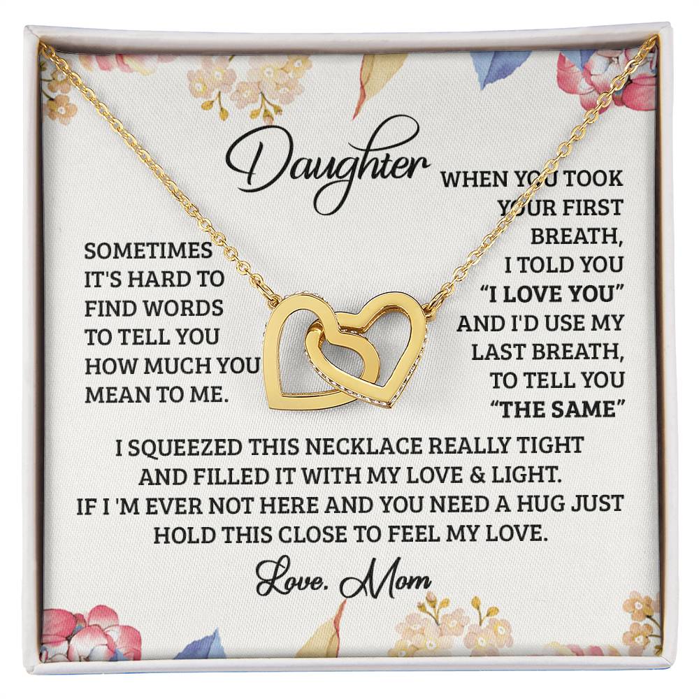 Use Last Breath Interlocking Hearts Necklace