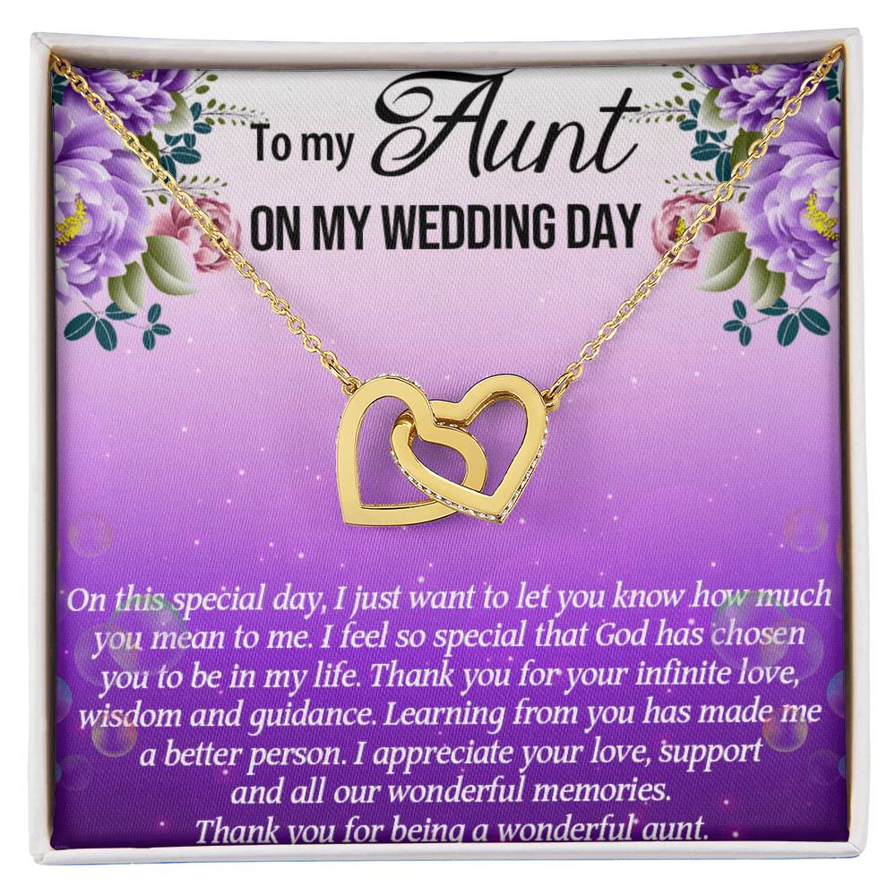 Aunt Of The Bride Gift Aunt Wedding Gift Aunt Of The Bride Interlocking Hearts Necklacewedding Gift For Auntaunt Necklacethank You Gift