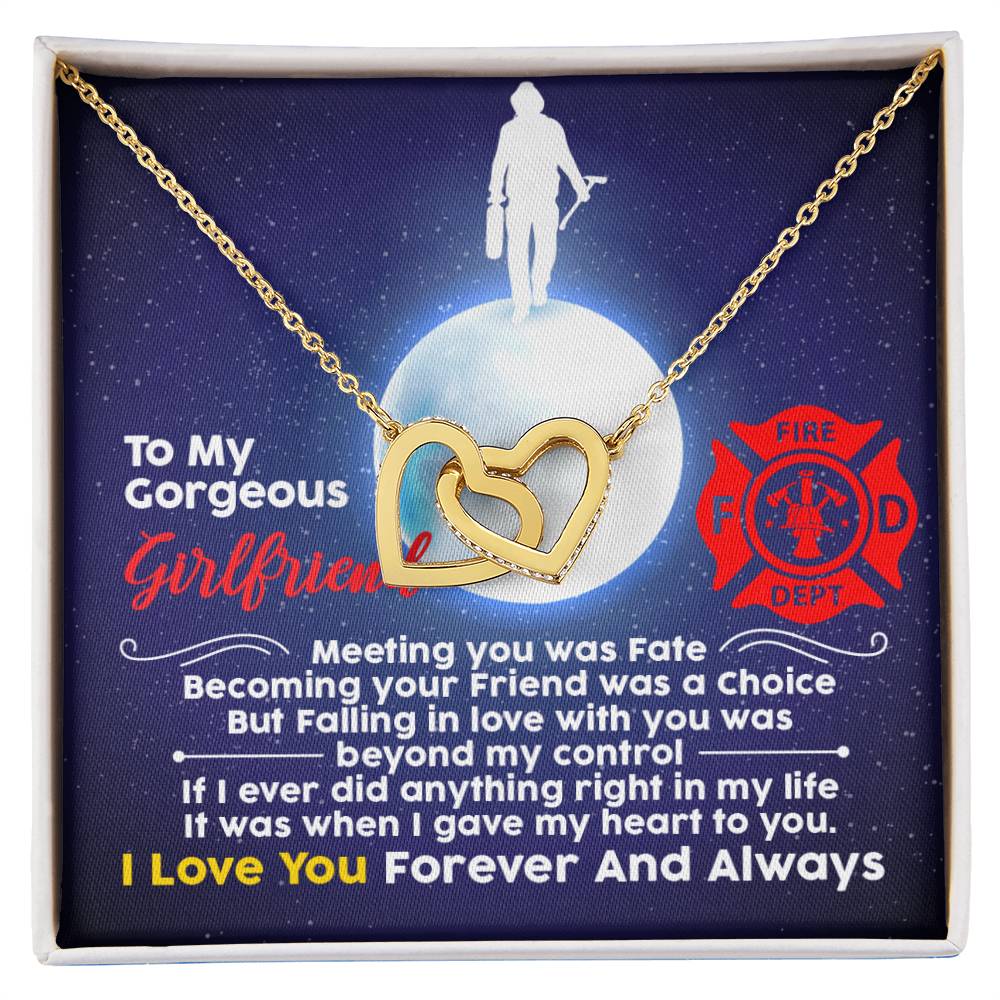 Firefighter'S Girlfriend - Interlocking Heart Necklace Interlocking Hearts Necklace
