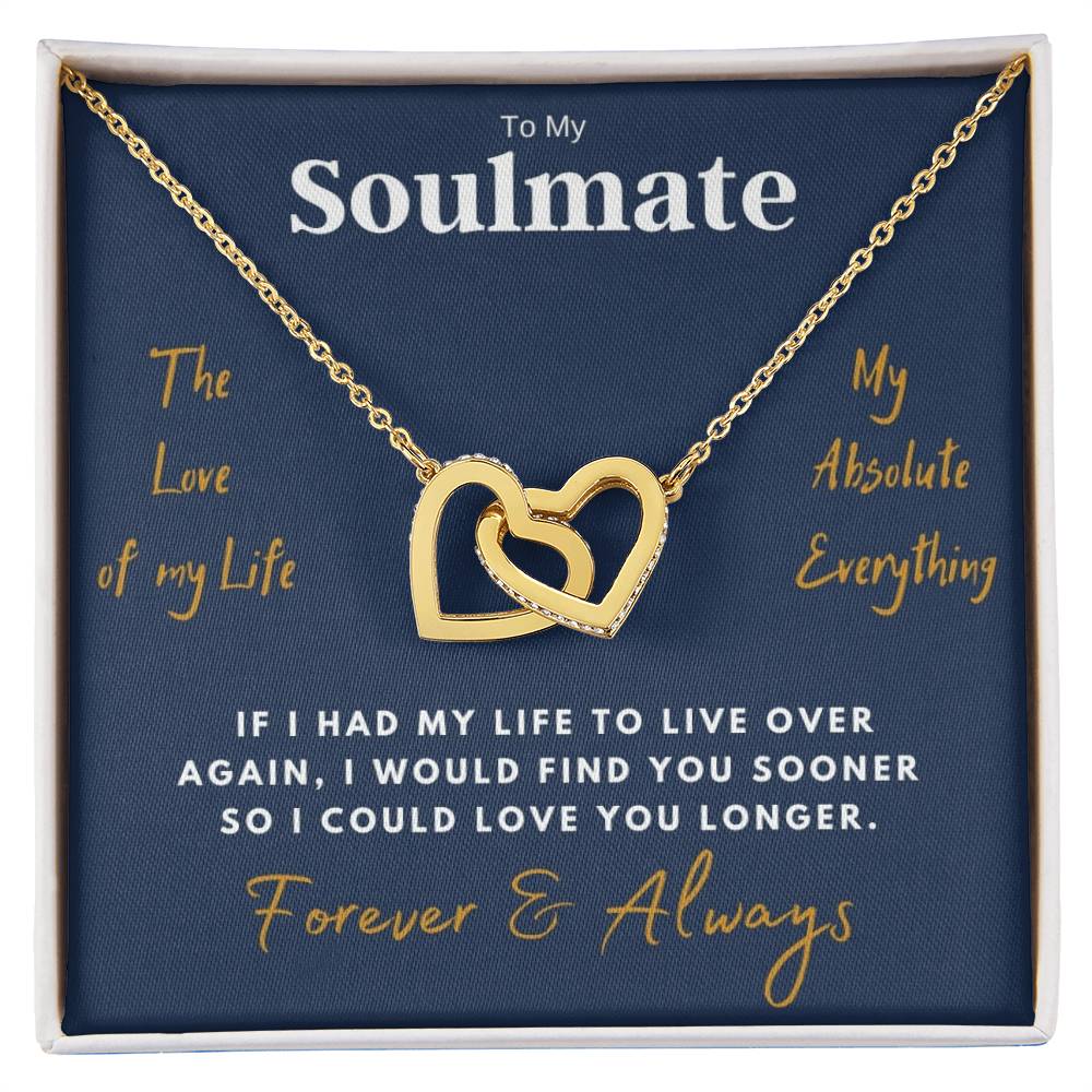 Soulmate Hearts Necklace Interlocking Hearts Necklace