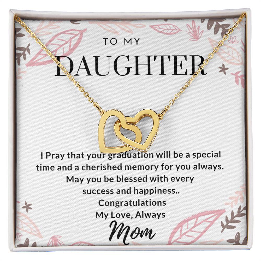 Graduation Gifts For Daughter Interlocking Hearts Necklace
