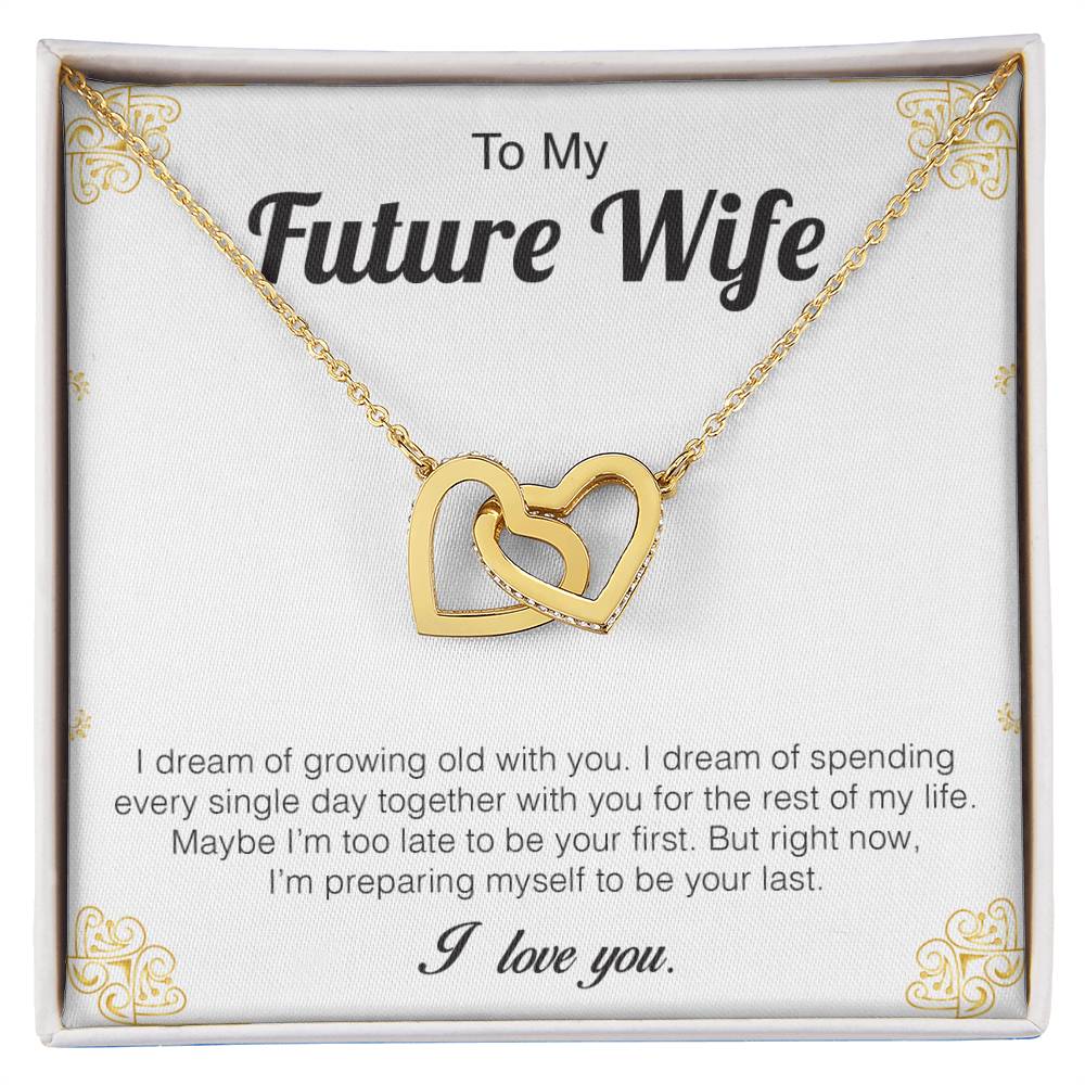 To My Future Wife - Interlocking Hearts Premium Lovecube Interlocking Hearts Necklace
