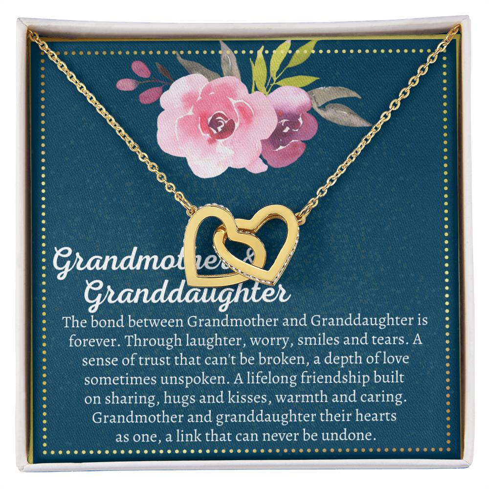 Granadmother & Grandaughter Interlocking Hearts Necklace