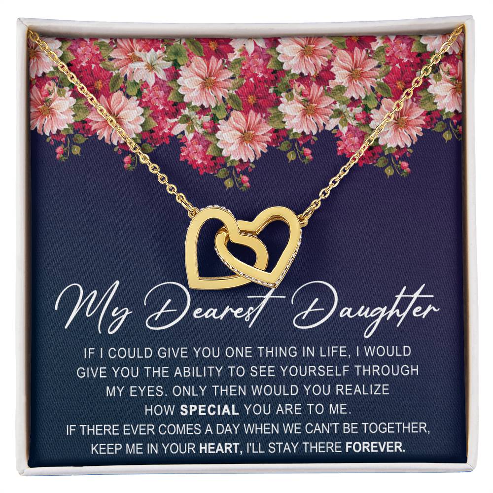 Surprise Gift For Daughter Interlocking Hearts Necklace
