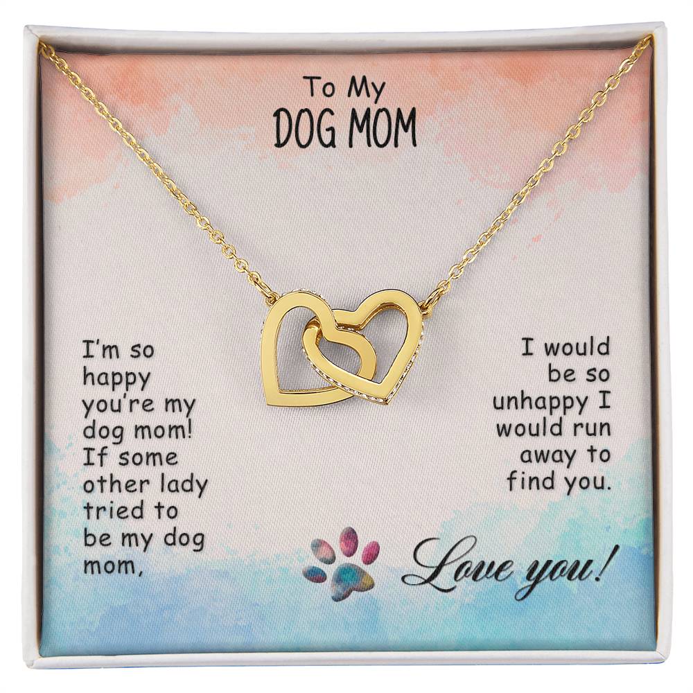 Interlocking Hearts Necklace To My Dog Mom I’M So Happy