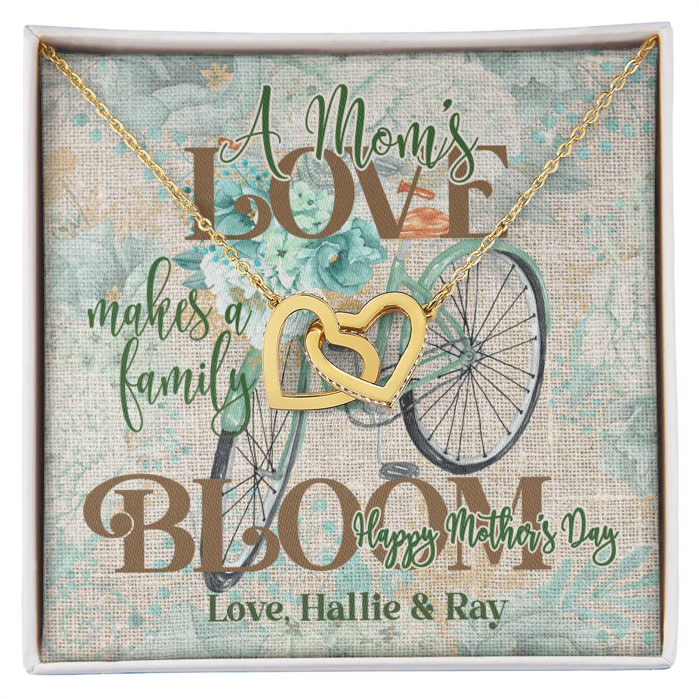 Mother'S Day Sparkly Necklace Two Hearts Pendant For Mom Gift For Your Amazing Mom And Stepmom Premium Quality Gift For Mom Interlocking Hearts Necklace