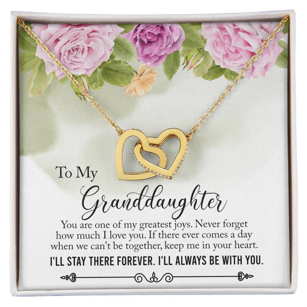 My Granddaughter - My Greatest Joys - Interlocked Hearts Necklace Interlocking Hearts Necklace