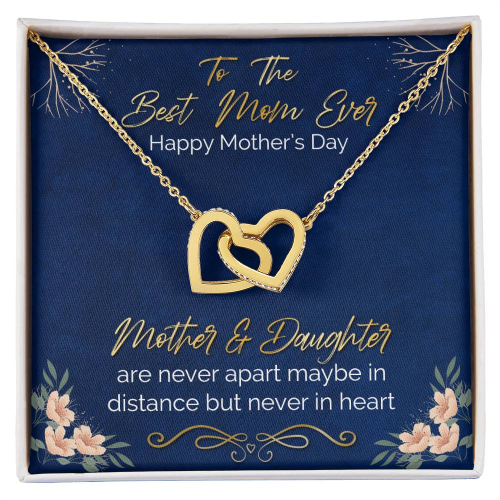 Meaningful Gifts For Mom Interlocking Hearts Necklace