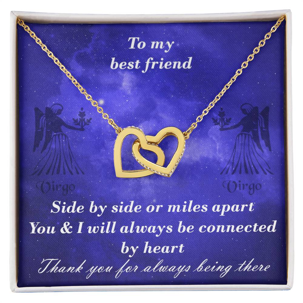 Virgo To Virgo Best Friend Interlocked Hearts Necklace Interlocking Hearts Necklace