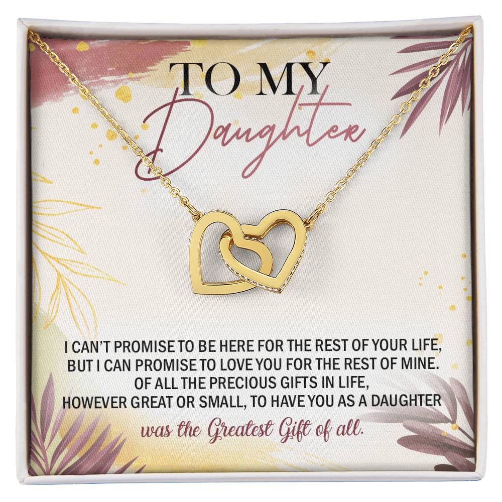 To My Daughter - Interlocking Hearts Necklace - D05