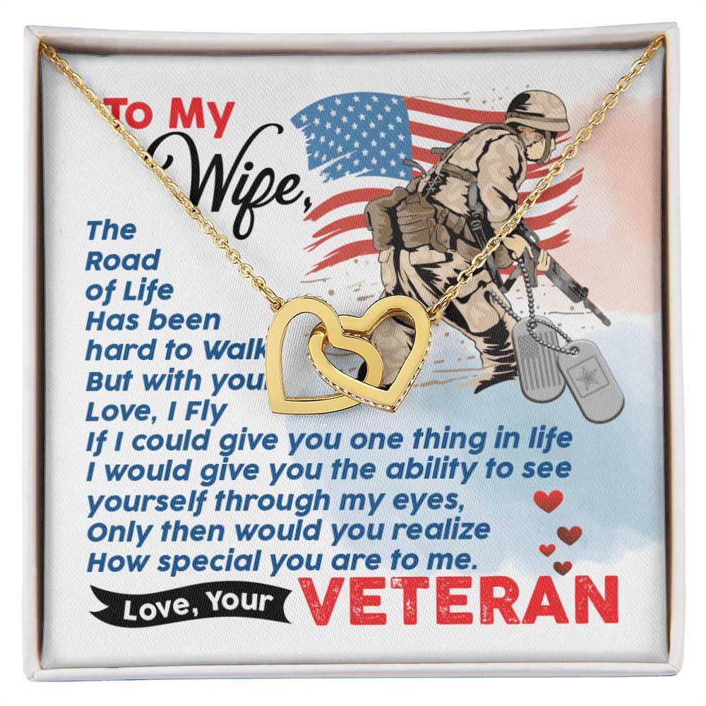 Veteran'S Wife - Interlocking Heart Necklace Interlocking Hearts Necklace