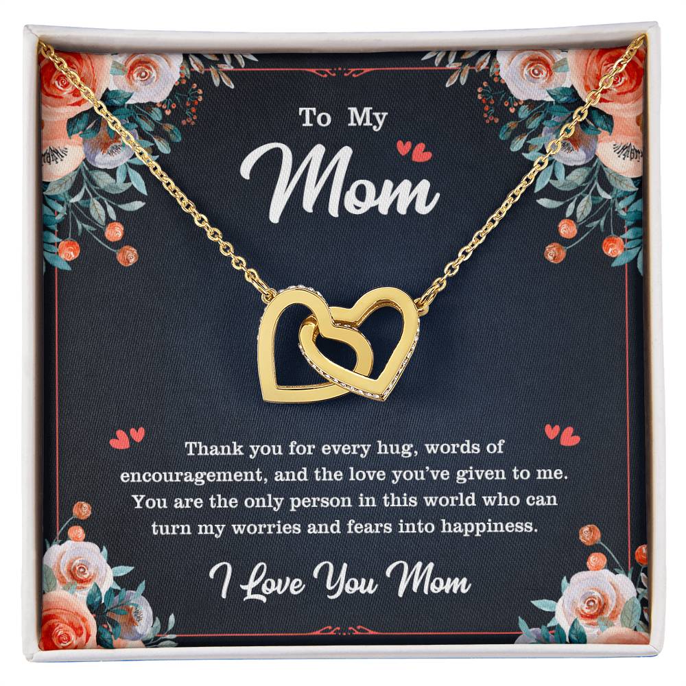 Heart Neckless For Mother'S Day Interlocking Hearts Necklace