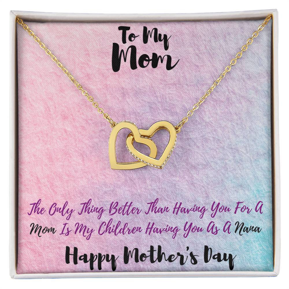 Happy Mothers Day Interlocking Hearts Interlocking Hearts Necklace