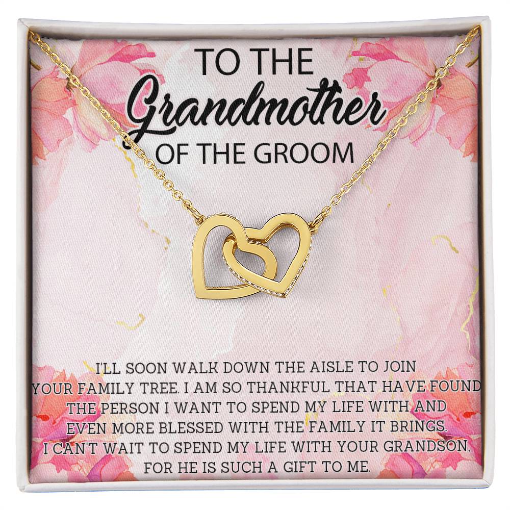 Grandmother Of The Groom Necklacegrandmother Wedding Giftgrandma Of The Groom Interlocking Hearts Necklacegrandma Wedding Gift From Groom