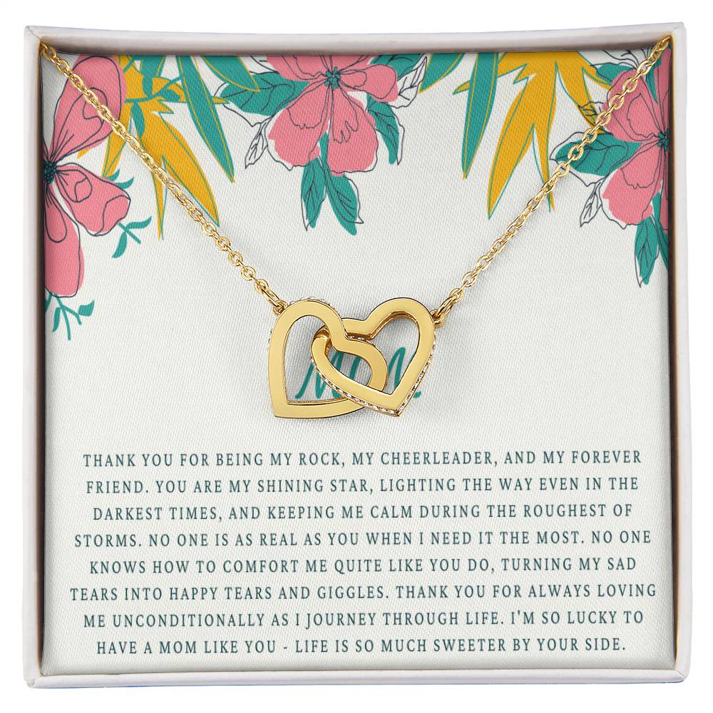Mom Necklace Mother Necklace Mom Gift Mother'S Day Gift Mother'S Day Necklace Mother Daughter Gift 2 Interlocking Hearts Interlocking Hearts Necklace