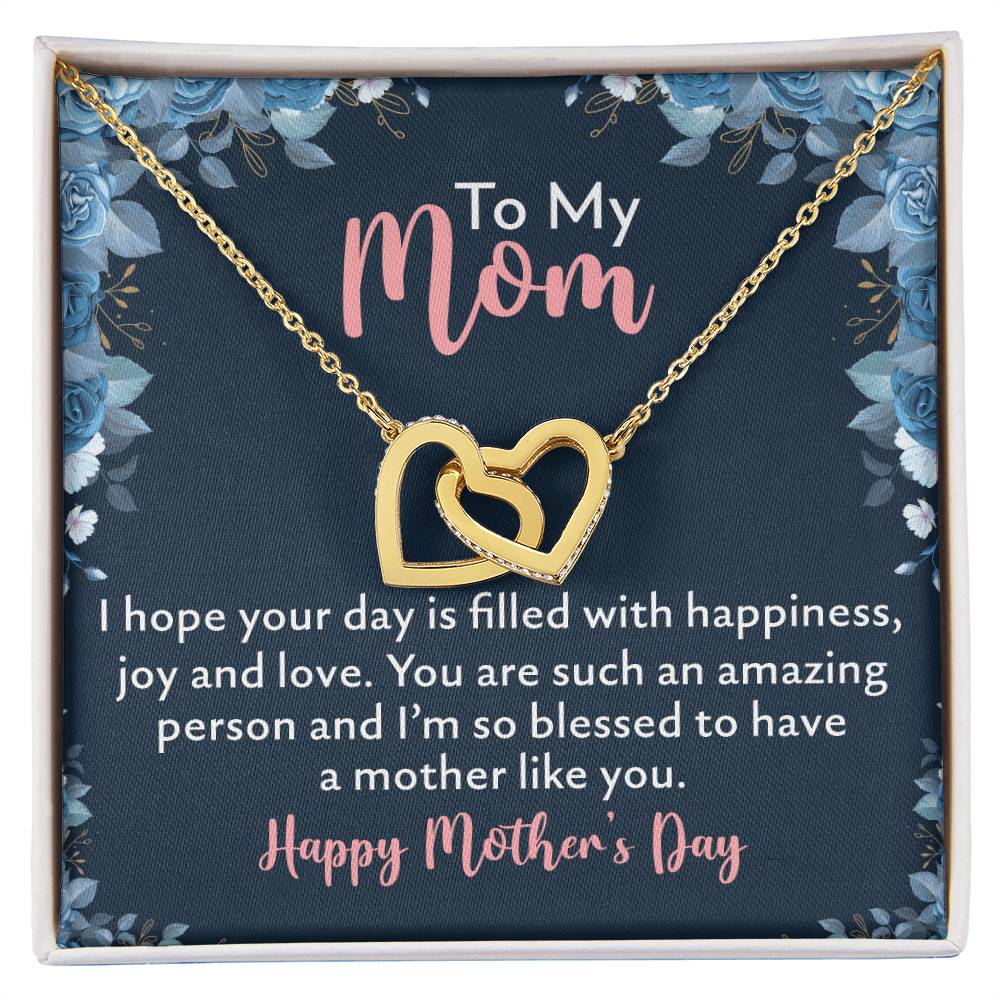 To My Mom Interlocking Hearts Necklace
