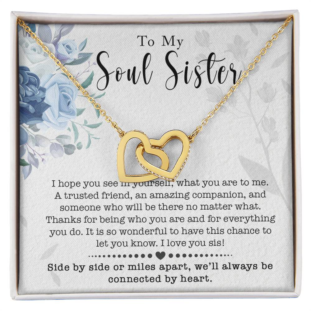 Soul Sister - Hearts Necklace Interlocking Hearts Necklace