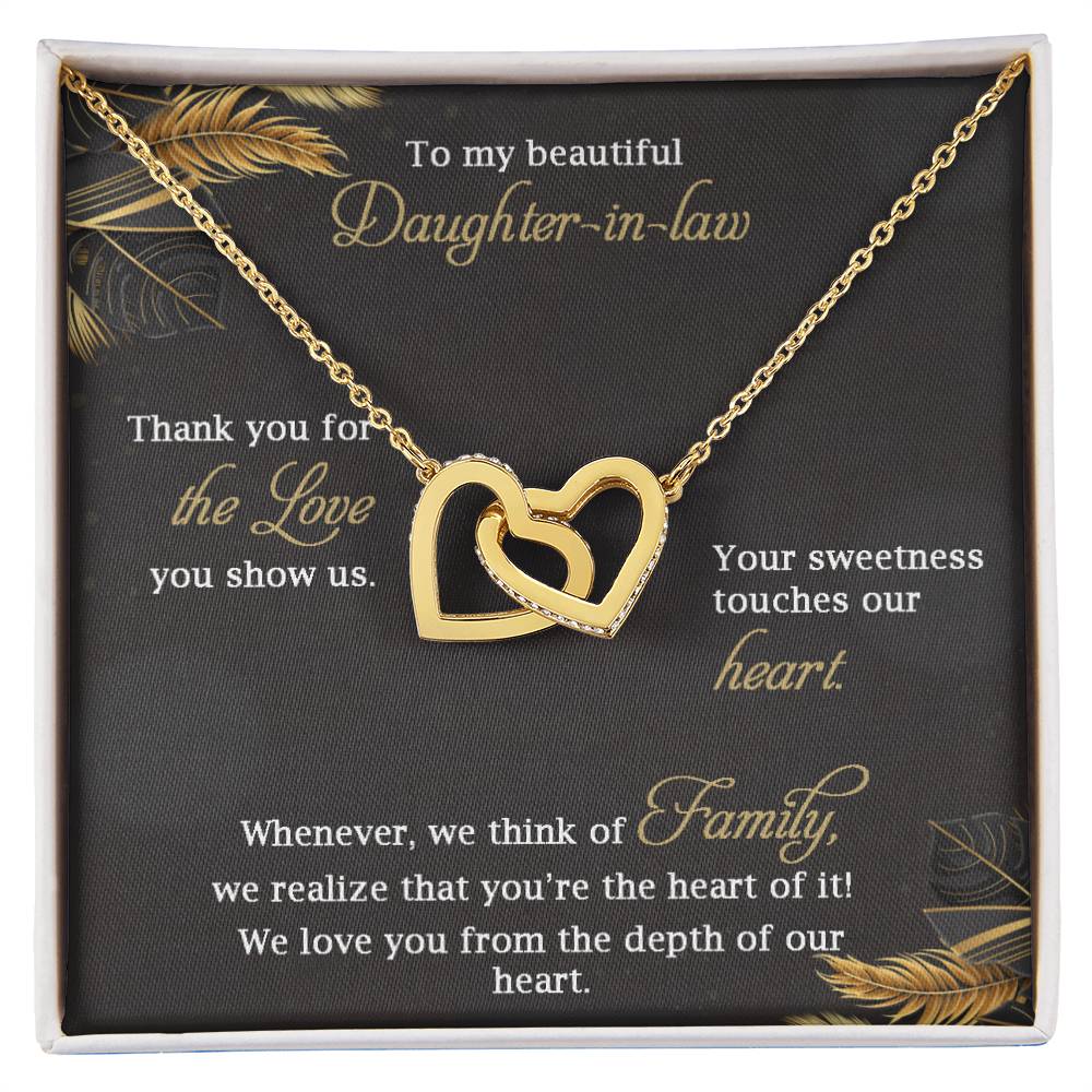 Necklace For Daughter In Law Interlocking Hearts Necklace