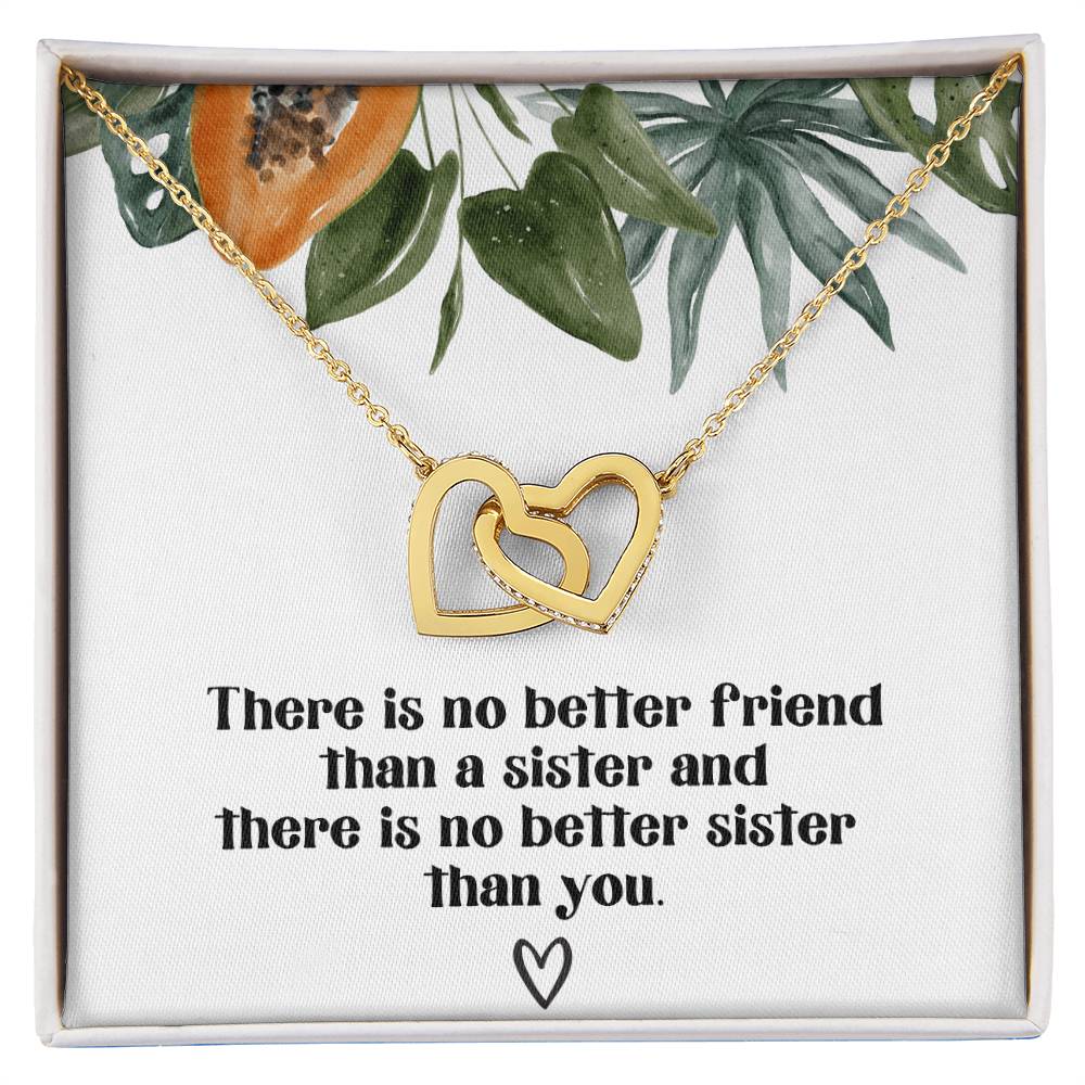 Gift For Sister Necklace Gift Ideas For Sister Sister Necklace Sterling Silver Necklace Birthday Gift For Sister Necklace Interlocking Hearts Necklace
