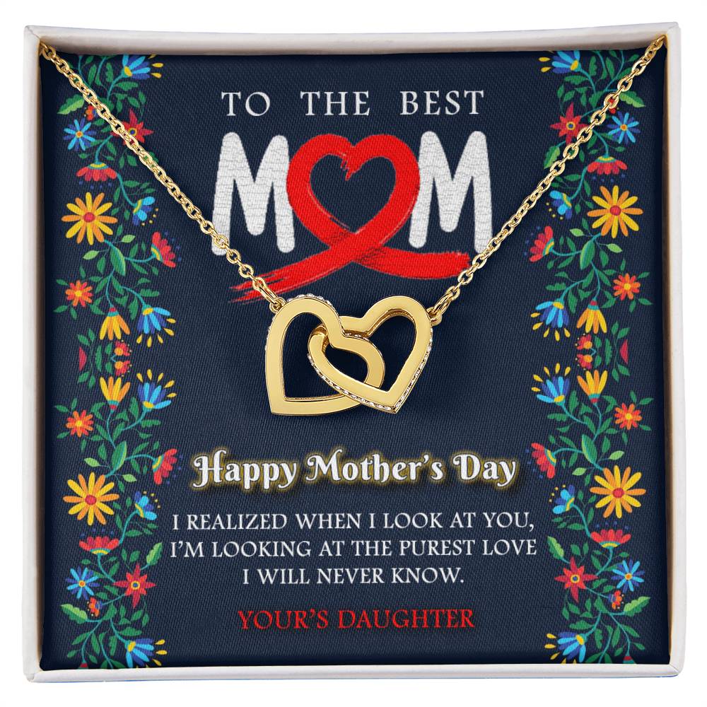 Mother'S Day Gift Interlocking Hearts Necklace