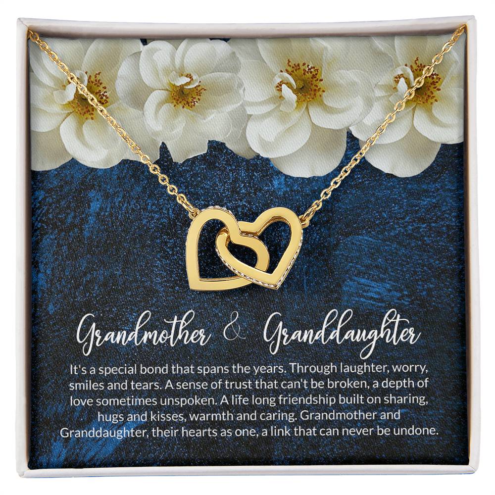 Grandma & Granddaughter Interlocking Heart Necklace Interlocking Hearts Necklace