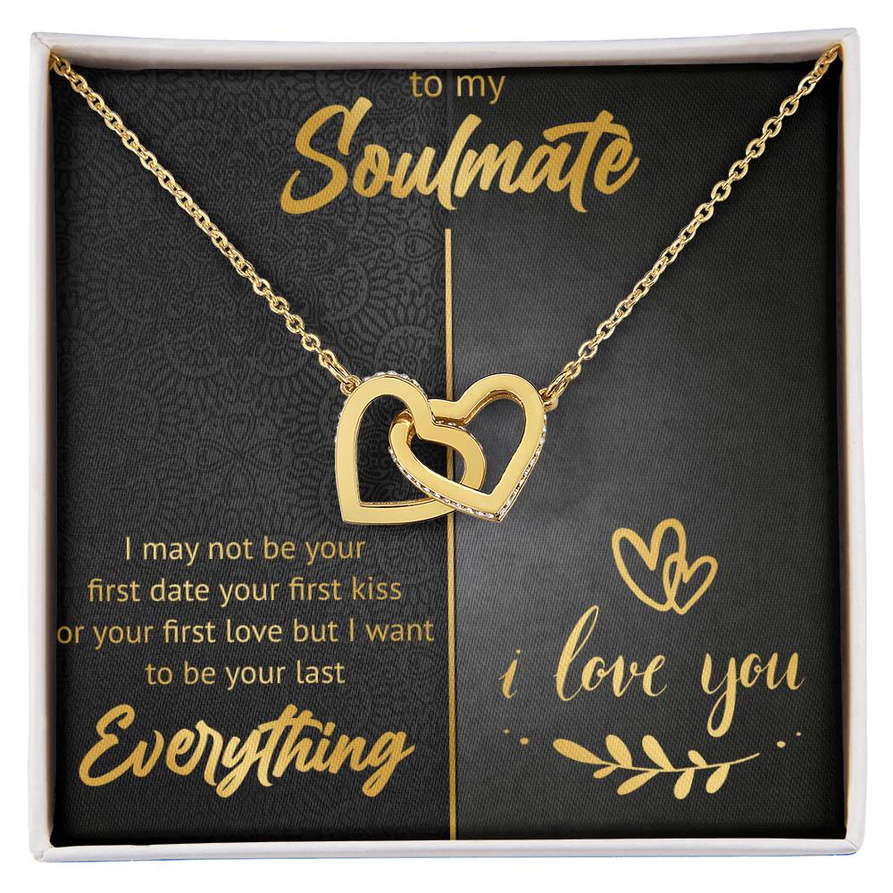To My Soulmate - Last Everything Interlocking Hearts Necklace