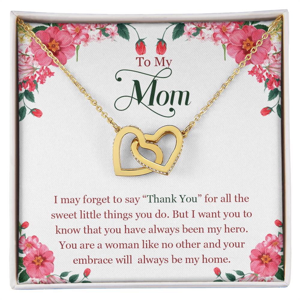 Mothers Day Interlocking Heart Necklace Gorgeous Gift For Mom Interlocking Hearts Necklace