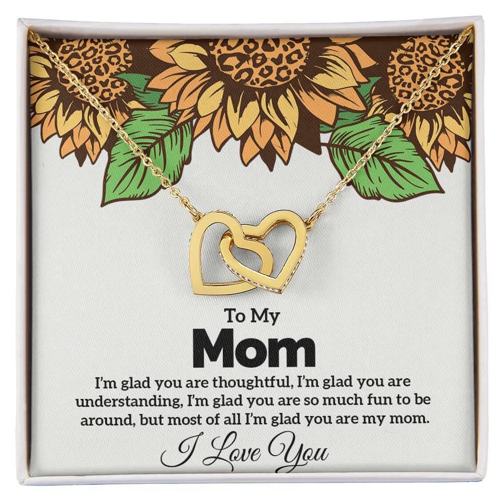 Gift For Mom Interlocking Hearts Necklace