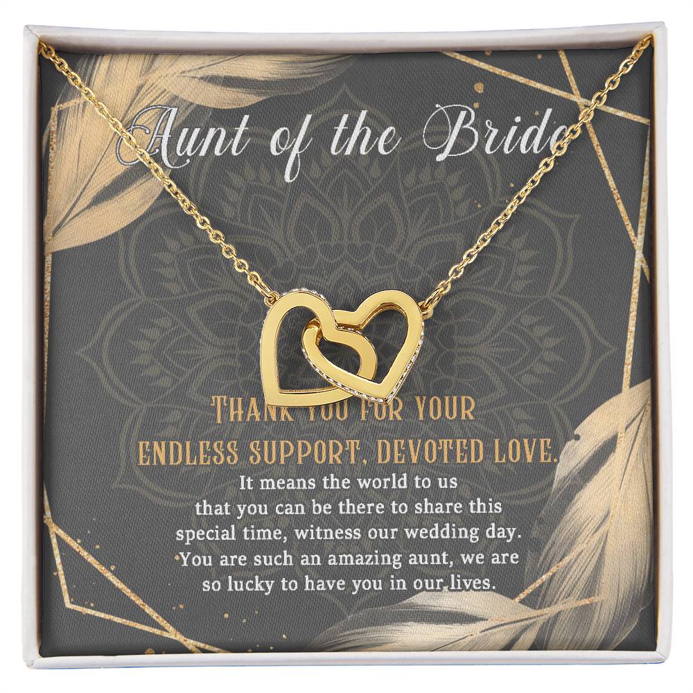 Interlocking Hearts Aunt Of The Bride Necklace Gift Wedding Gift From Bride And Groom Bridal Party Thank You Gift Aunt Wedding Gift Gift For Aunt Interlocking Hearts Necklace
