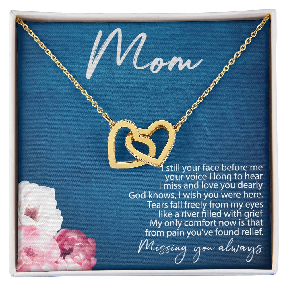 Mothers Day Gift For Mom From Daughter 2021 Miss You Gifts For Mom Thoughtful Miss You Gifts I Miss You Gift Ideas I Miss You Gifts For Her Interlocking Hearts Necklace