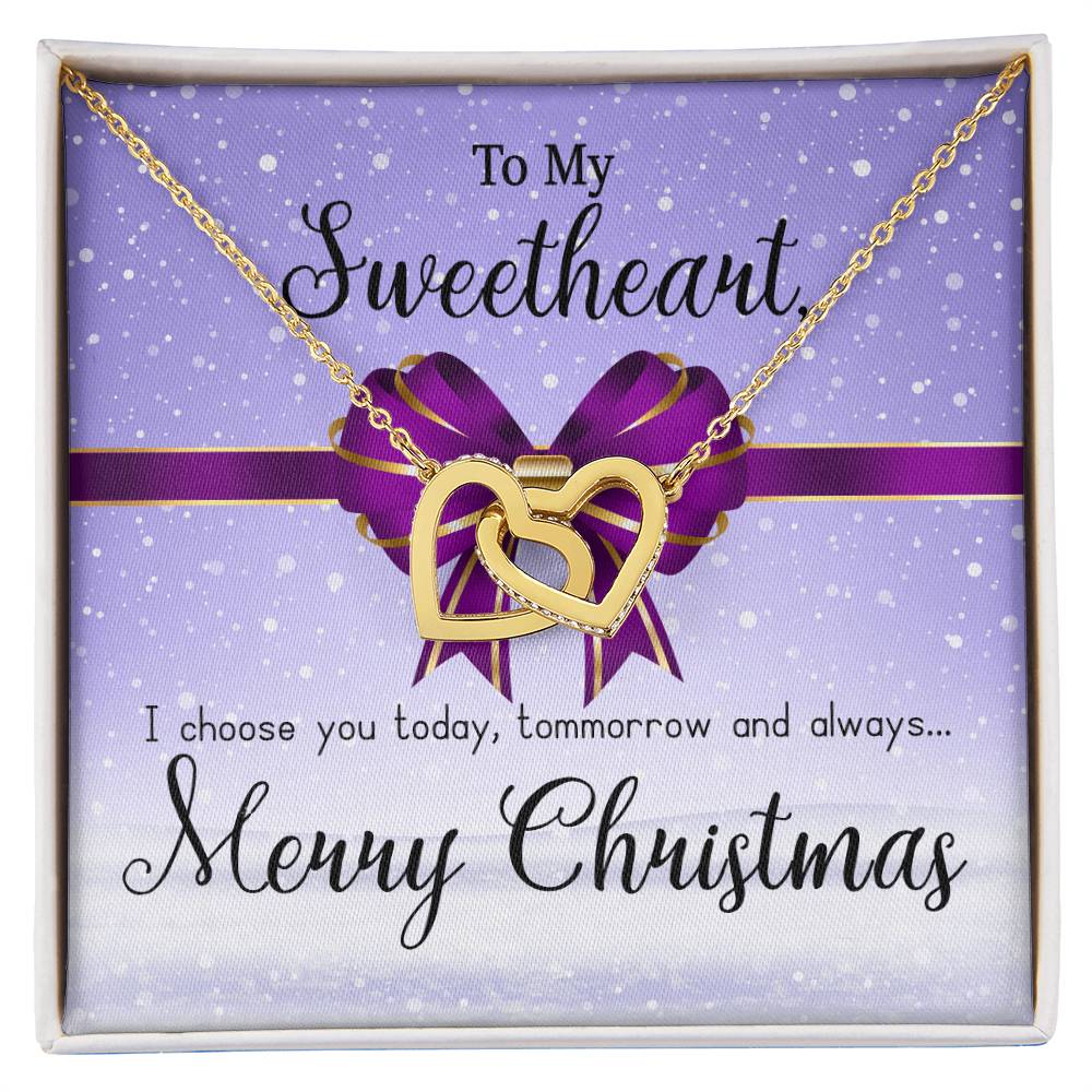 To My Sweetheart Necklace Interlocking Hearts Necklace